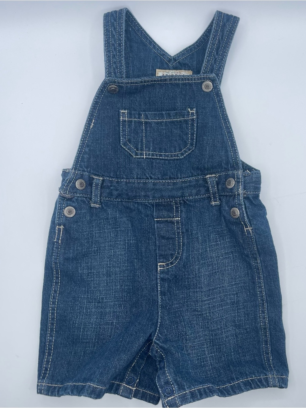 Arizona cotton overalls toddler blue jean shortalls size 24 months